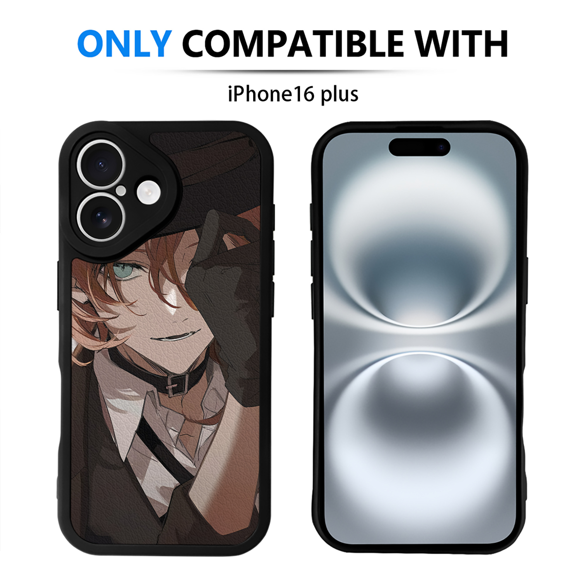 （画像用） 文豪ストレイドッグス Bungo Stray Dogs 【iPhone 16シリーズ対応】シリコンスマホケース（レザー調） 材質：シリコン